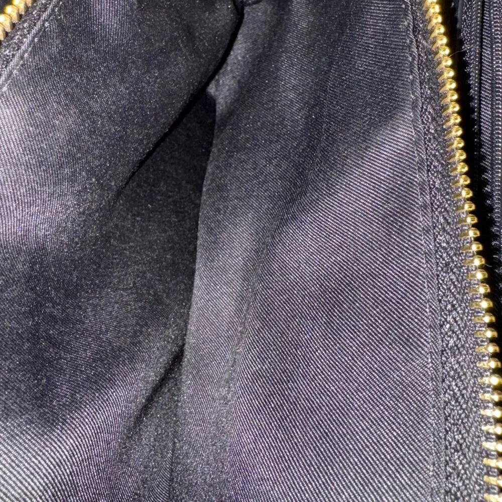 Nine West Brooklyn Jet Set Carryall Bag Black Pebbled Faux Leather Purse